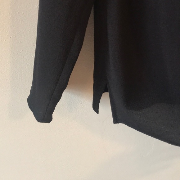 TOPSHOP Black Cross Over Front Blouse -Sz 6 - Picture 5 of 5